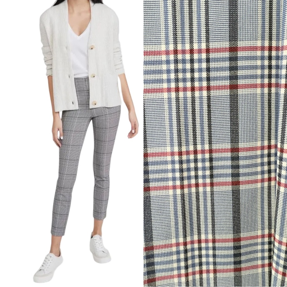 Rag & Bone Simone Plaid Ankle Pants Preppy Quiet Luxury Sporty Office